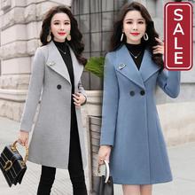 SALE- Mid-length woolen coat winter new style woolen