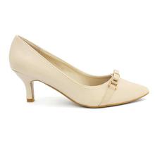 DMK Beige Pointed Pump Heel Shoes For Women - 98660