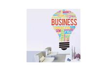 Business Light Bulb Wall Stickers Decals Vinyl Office Decor