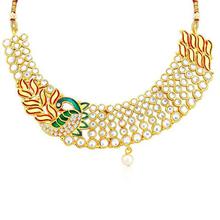 Sukkhi Brilliant Gold Plated Ad White Pearl Choker