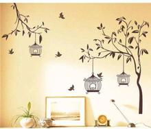 Hanging Cages Tree Wall Sticker
