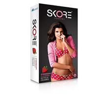 Skore Strawberry Flavoured Condoms 10's Pack of 4