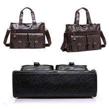 High Quatily Pu Leather Portable High Capacity Business Portable Hand Bag Side Bag