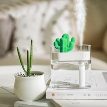 160ML Ultrasonic Air Humidifier Clear Cactus Color Light USB Essential