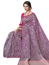 Stylee Lifestyle Purple Banarasi Jacquard Saree -1943