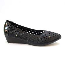 Shoe.A.Holics Black Laser Cut Closed Shoes For Women