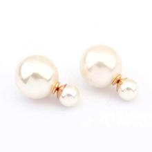 White Double-Sided Pearl Earrings For Women