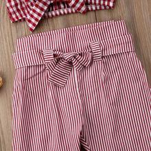 Toddler Kids Baby Girl Clothes Set Summer Sleeveless Plaid