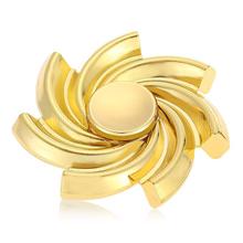 Aafno Pasal Spinning Flower Zinc Alloy ADHD Fidget Spinner - GOLDEN