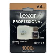 Lexar 64GB Professional 1000x microSDHC / microSDXC UHS-II cards