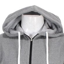 Grey Zip Up Hoodie For Men