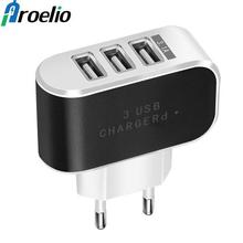 Proelio USB Charger 3 Ports 5V2A Travel USB Wall Power Adapter EU Charger Charging For iPhone Xiaomi Samsung HTC Huawei P20 Lite