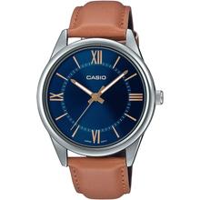 Casio Blue Color Leather Band Quartz Watch For Men MTP-V005L-2B5UDF