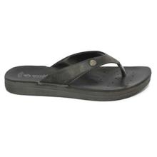 aeroblu Black V-Strap Flat Sandals For Women - IB48