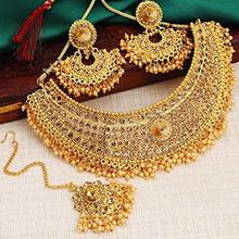 Sukkhi Glamorous LCT Gold Plated Wedding Jewellery Pearl
