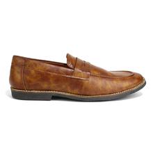 Brown Textured Slip On Casual Shoes For Men