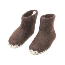 Brown Felt Boot For Babies