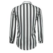 Men's casual long-sleeved striped European shirt