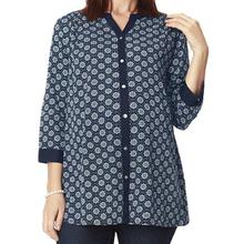 Nine Maternity Navy Blue Printed Top For Women - 5535