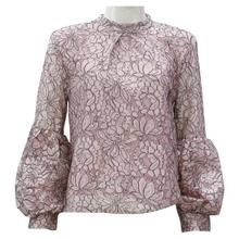 Blush Pink Netted Flower Top For Women