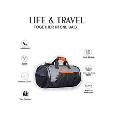 Gear Polyester 38 cms Grey Travel Duffle (DUFCRSTNG0406)