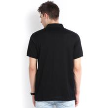 Indian Terrain Striped Regular Fit Polo T-shirts – Black