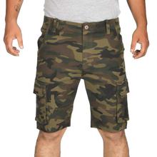 Dark Green Combat Printed Shorts For Men-MTR3065