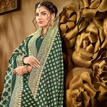 Green Kanjivaram Banarasi Silk Saree with Blouse Piece for Party, Wedding, Festival and Causal