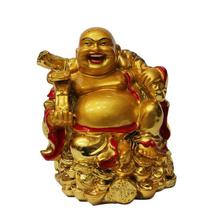 Golden Sitting Laughing Buddha Statue