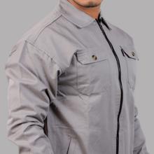 Wraon Grey Premium Cotton Twill Bomber Jacket For Men