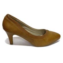 Light Brown Plain Pointed Shoes For Women