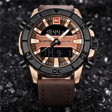 NaviForce Digital/Analog Dual Time Luxury Rosegold Watch (NF9114)