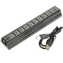 Aafno Pasal 10 Port USB 2.0 External Hub With Power Adapter