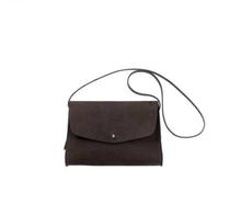 Cley Hill Dark Brown Solid Suede Sling Bag For Women