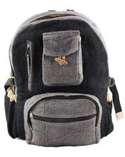 Decon Black Grey Hemp Backpack, Rucksack, Travelpack