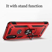 Lokezeep Redmi Note 7 Pro Back Cover case with 360 Degree Metal Rotating Ring Holder Kickstand Fit Magnetic Car Mount for Xiaomi Redmi Note 7 Pro (2019) (Red)