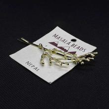 Golden Branch Designed Hair Pin For Women