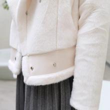 Women White Soft Fur Jacket For Winter