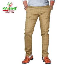 Virjeans Slim Fit Check Cotton Pant Blue-(VJC 691)