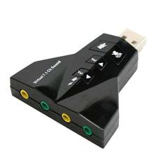 Double Sound Card Virtual 7.1 Channel USB 2.0 Audio Adapter