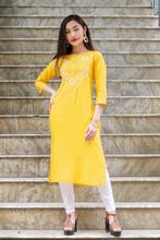 Yellow Long kurti For Women