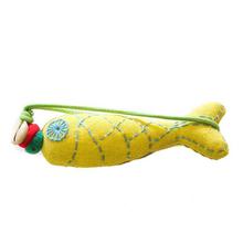 Yellow Stitch Fish Model Key Ring