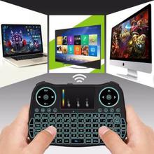 Mini 2.4GHz Wireless Keyboard With Touchpad Mouse Rainbow Backlight-MT08