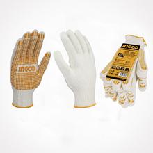 Ingco Knitted & PVC Dots Gloves HGVK05