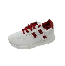 Goldstar White with Red Stripes Ladies Shoes 038