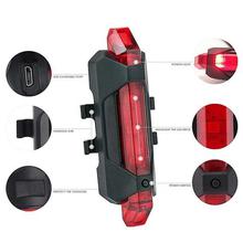 Portable USB Rechargeable Bike Bicycle Tail Rear Safety Warning Light Taillight  Lamp Super Bright ASD88