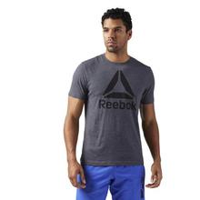 Reebok Grey Stacked Logo T-SHIRTS For Men- CF3905