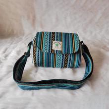 Unisex Green Color Hemp Side Bag