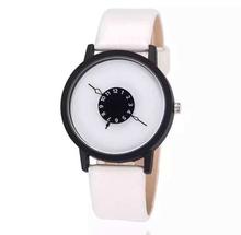 Paidu White Strap Round Shape Fancy Watch For Women