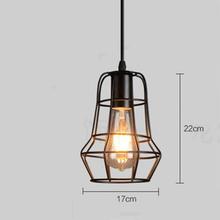 Vintage Style Iron Pendent Light E27 LED Decorative Lighting For Dining Room